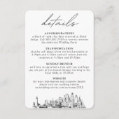 Baltimore Wedding Kleine vertikale Details Begleitkarte (Vorderseite)