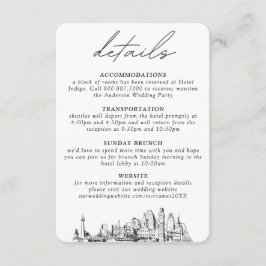 Baltimore Wedding Kleine vertikale Details Begleitkarte