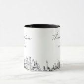 Baltimore Wedding Minimal Custom Coffee Tasse (Zentrum)