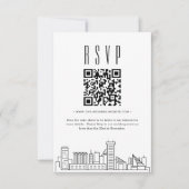 Baltimore Wedding QR Code UAWG Einladung (Vorderseite)