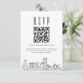 Baltimore Wedding QR Code UAWG Einladung (Stehend Vorderseite)
