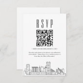 Baltimore Wedding QR Code UAWG Einladung (Vorne/Hinten)