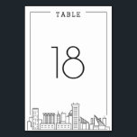 Baltimore Wedding | TISCHNUMMER<br><div class="desc">Eine einzigartige Hochzeitskarte für eine Tischnummer in der wunderschönen Stadt Baltimore, Maryland. Es bietet eine vereinfachte Tischnummer, die über einer stilisierten Version der einzigartigen Skyline der berühmten Stadt ruht. Dieser Artikel ist Teil einer umfangreicheren mehrteiligen Sammlung mit Artikeln, die auf den Tag der Hochzeit und nach Ihrer Hochzeitsfeier zugeschnitten sind....</div>