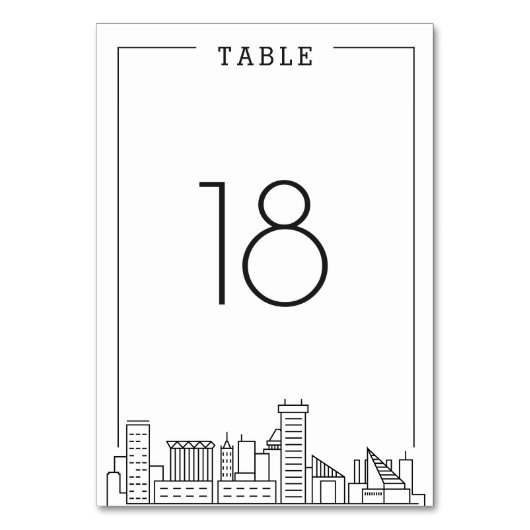 Baltimore Wedding | TISCHNUMMER (Rückseite)