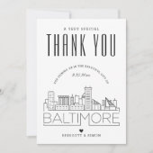 Baltimore Wedding | Vielen Dank + Foto-Karte Karte (Vorderseite)