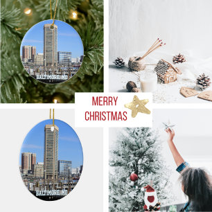 Baltimore's Inner Harbour World Trade Center Foto Keramik Ornament