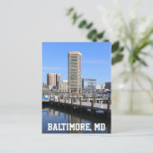 Baltimore's Inner Harbour World Trade Center Foto Postkarte (Stehend Vorderseite)