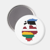 Baltische Staaten Magnet (Vorderseite/Rückseite)