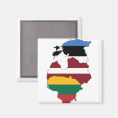 Baltische Staaten Magnet (Vorderseite/Rückseite)
