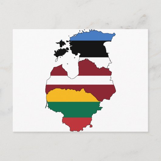 Baltische Staaten Postkarte (Vorderseite)