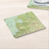 Baltische Staaten u. Ostpreußen Rechteckiger Pappuntersetzer (angewinkelt)