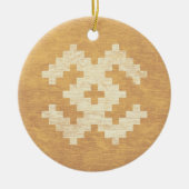 Baltische Symbole Gelb Vintag Keramik Ornament (Vorne)