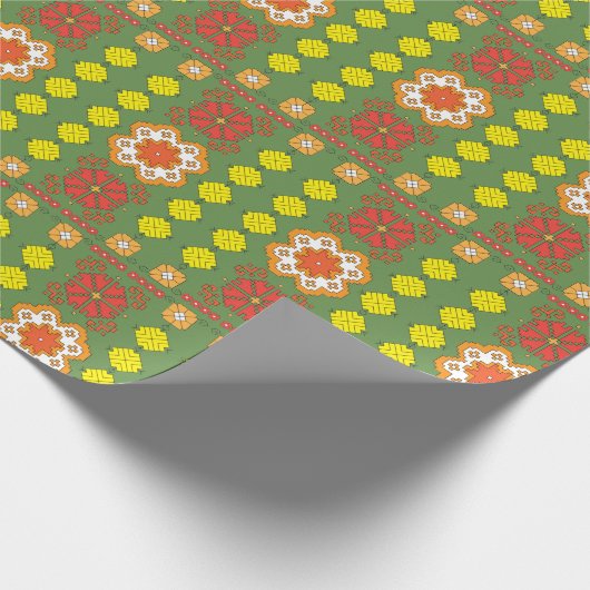 Baltisches Sonnemuster Geschenkpapier (Ecke)