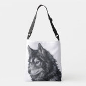 Balto Dog Art Tragetaschen Mit Langen Trägern (Rückseite)