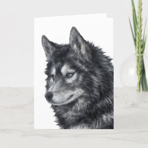 Balto Dog Illustration Feiertagskarte