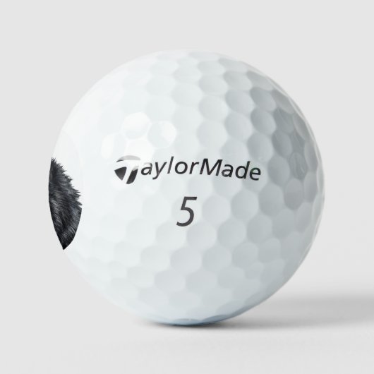 Balto Dog Illustration Golfball (Logo)