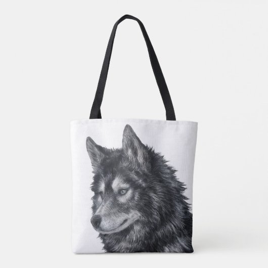 Balto Dog Illustration Tasche (Rückseite)