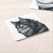 Balto Dog Rechteckiger Pappuntersetzer (angewinkelt)