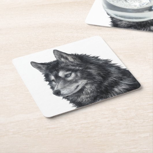 Balto Dog Rechteckiger Pappuntersetzer (angewinkelt)