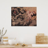 Balto von Wölfen angegriffen Poster (Küche)