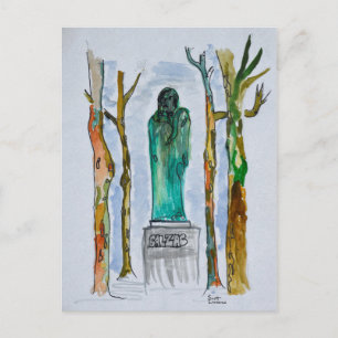 Balzac Statue von Rodin   Paris, Frankreich Postkarte