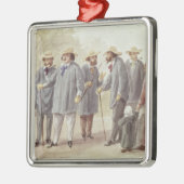 Balzac und Freunde Silbernes Ornament (Links)