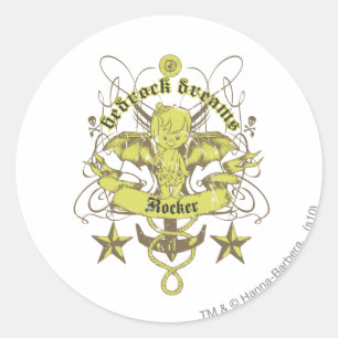 Bam Bam Bedrock Dreams Runder Aufkleber