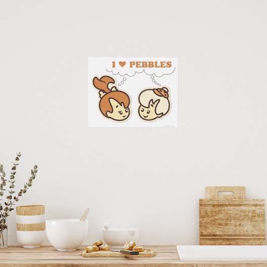 Bam Bam Lieben PEBBLES™ Poster (Küche)