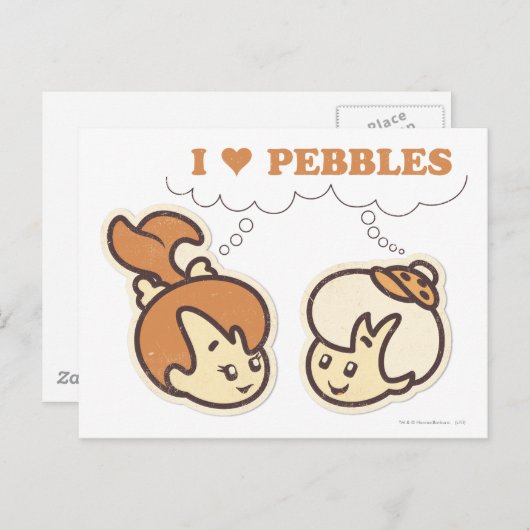 Bam Bam Lieben PEBBLES™ Postkarte (Vorne/Hinten)