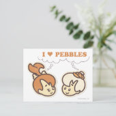 Bam Bam Lieben PEBBLES™ Postkarte (Stehend Vorderseite)