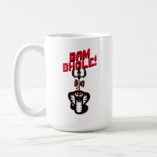 "BAM BHOLE" LORD SHIVA'S NAAG UND TRISHUL KAFFEETASSE (Links)