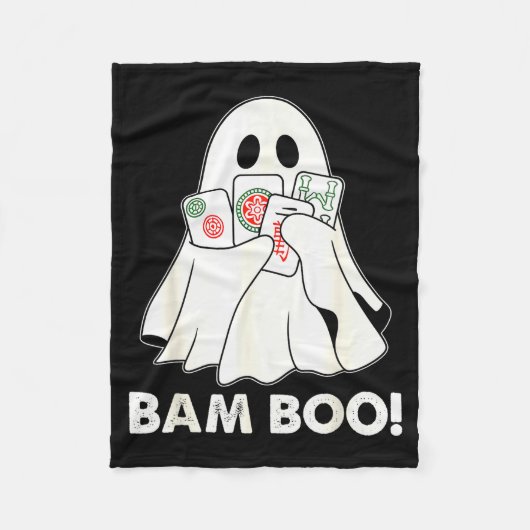 Bam Boo Halloween-Geist Mahjong Lustiges Kostüm Sp Fleecedecke (Vorderseite)