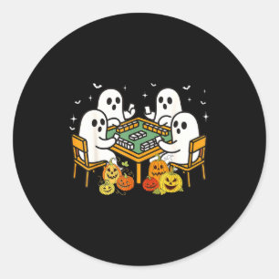 Bam Boo Halloween-Geist Mahjong Lustiges Kostüm Sp Runder Aufkleber