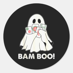 Bam Boo Halloween-Geist Mahjong Lustiges Kostüm Sp Runder Aufkleber