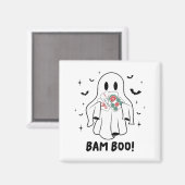 Bam Boo Halloween Ghost Mahjong Funny Costume Game Magnet (Vorderseite/Rückseite)