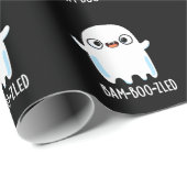 Bam-boo-zled Funny Halloween Ghost Pun Dark BG Geschenkpapier (Rolleneckpunkt)