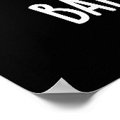 Bam-boo-zled Funny Halloween Ghost Pun Dark BG Poster (Ecke)