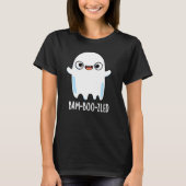 Bam-boo-zled Funny Halloween Ghost Pun Dark BG T-Shirt (Vorderseite)