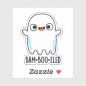 Bam-boo-zled Funny Halloween Konfuse Ghost Pun Aufkleber (Blatt)