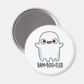 Bam-boo-zled Funny Halloween Konfuse Ghost Pun Magnet (Vorderseite/Rückseite)