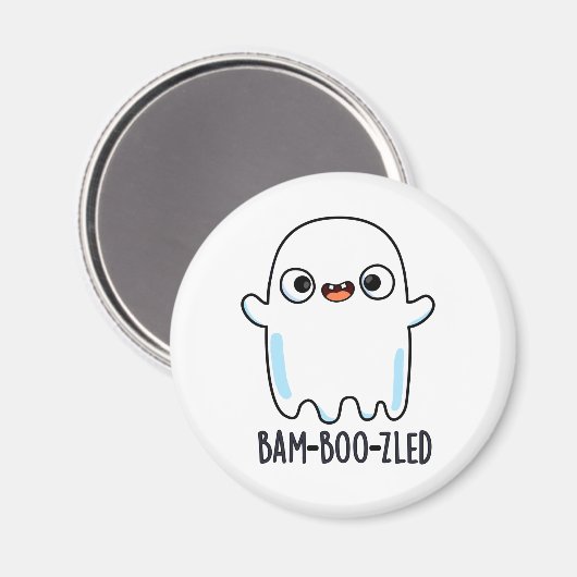 Bam-boo-zled Funny Halloween Konfuse Ghost Pun Magnet (Vorderseite/Rückseite)