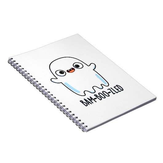 Bam-boo-zled Funny Halloween Konfuse Ghost Pun Notizblock (Rechte Seite)