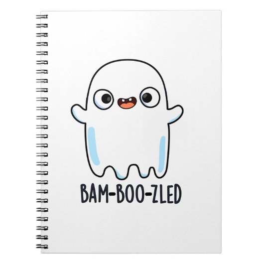 Bam-boo-zled Funny Halloween Konfuse Ghost Pun Notizblock (Vorderseite)