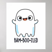 Bam-boo-zled Funny Halloween Konfuse Ghost Pun Poster (Vorne)