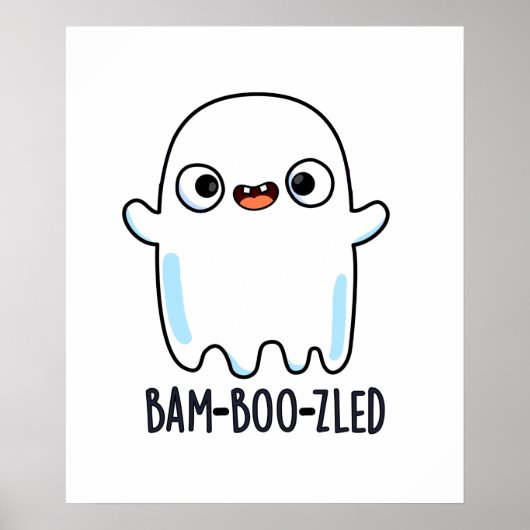 Bam-boo-zled Funny Halloween Konfuse Ghost Pun Poster (Vorne)