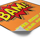 Bam! Comic Poster. Das ist ein schönes Comic-Spric Poster (Ecke)