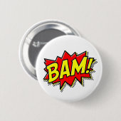 BAM COMICBOOK LÖST AKTIONEN LOUD COMIC CARTOON BUTTON (Vorne & Hinten)