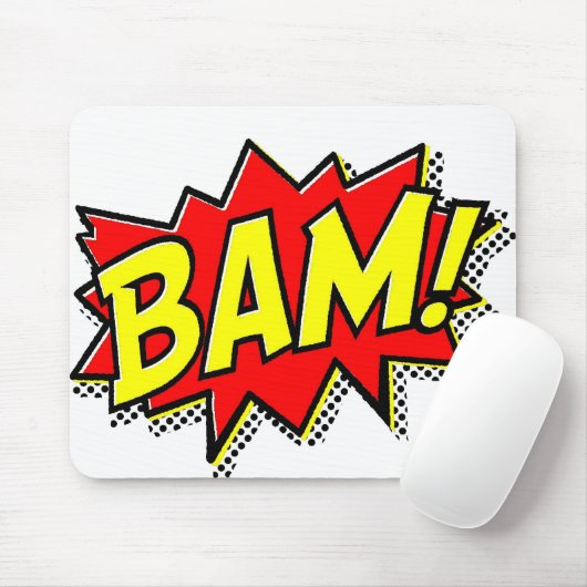 BAM COMICBOOK LÖST AKTIONEN LOUD COMIC CARTOON MOUSEPAD (Mit Mouse)