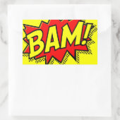 BAM COMICBOOK LÖST AKTIONEN LOUD COMIC CARTOON RECHTECKIGER AUFKLEBER (Tasche)