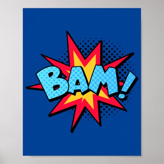 Bam! Dynamic Pop Art Comic Burst Poster (Vorne)